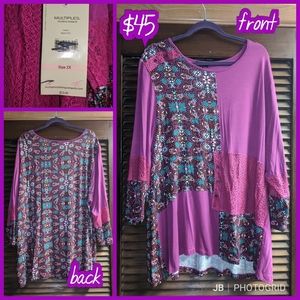 Fun patterned plus size blouse!